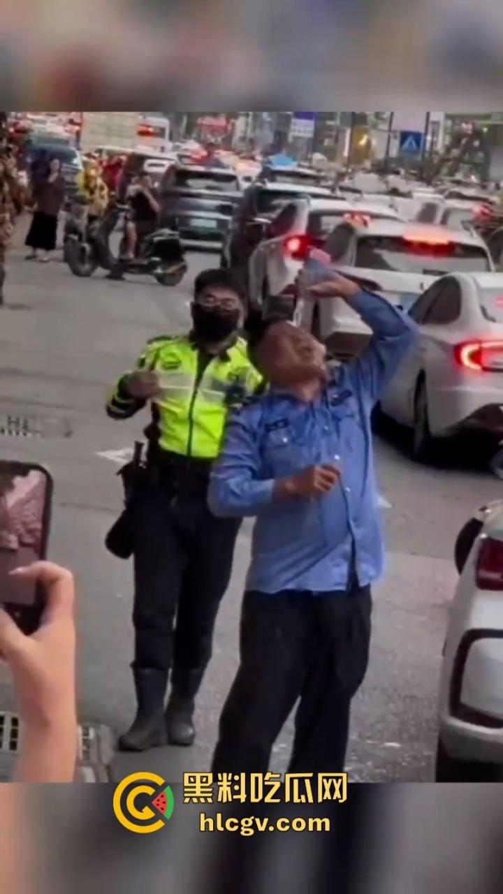 警察打交警你敢信?东莞市长安万科长青街上演交警PK公安大场面 便衣辅警装假警对其殴打!-3