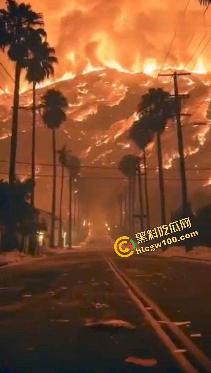 大规模火灾!美国加州山火肆虐,洛杉矶等多地区大火,富人区豪宅化为灰烬!直击火灾现场!-12