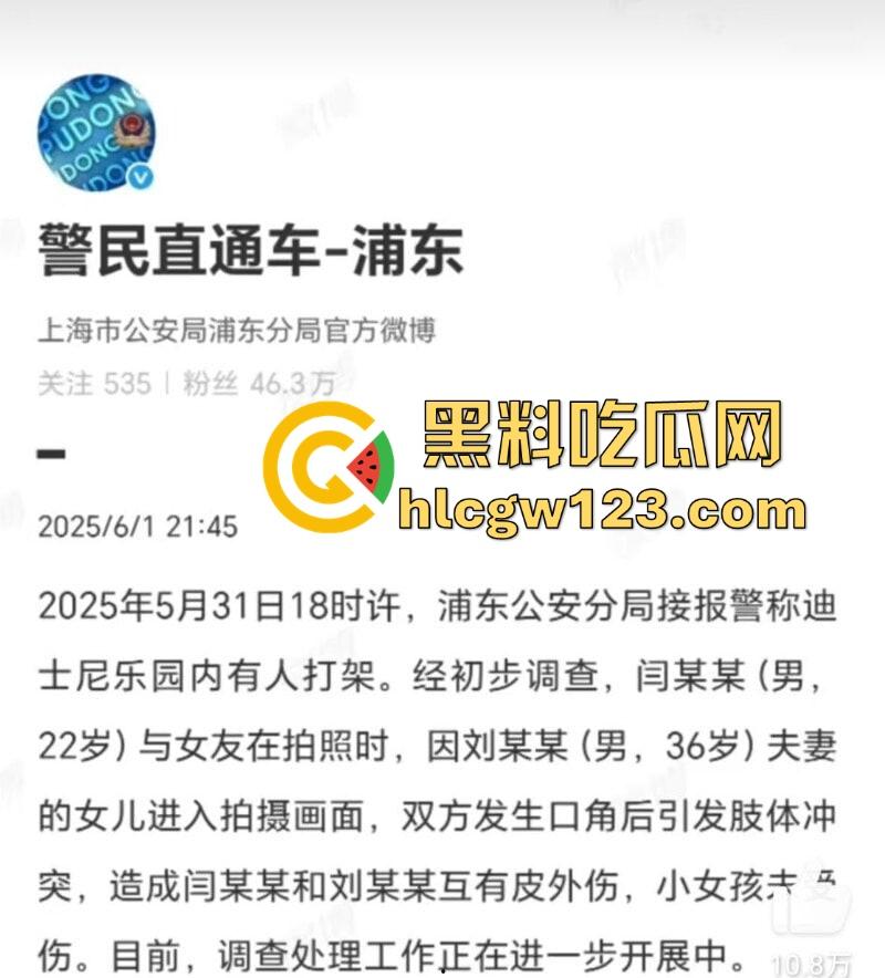 上海迪士尼情侣家长拍照打架事件！对孩子动手引发众怒 撕扯中大奶子露出 后续仍需调查！