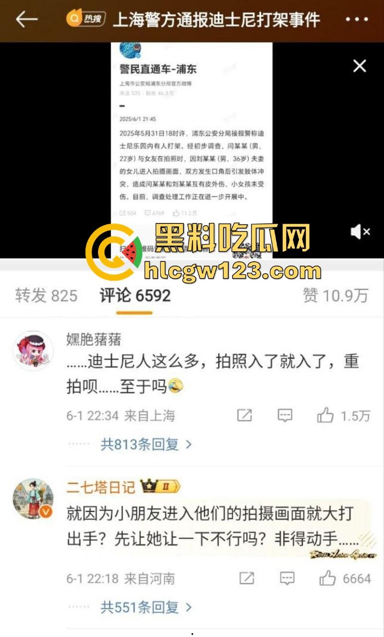 上海迪士尼情侣家长拍照打架事件!对孩子动手引发众怒 撕扯中大奶子露出 后续仍需调查!-2