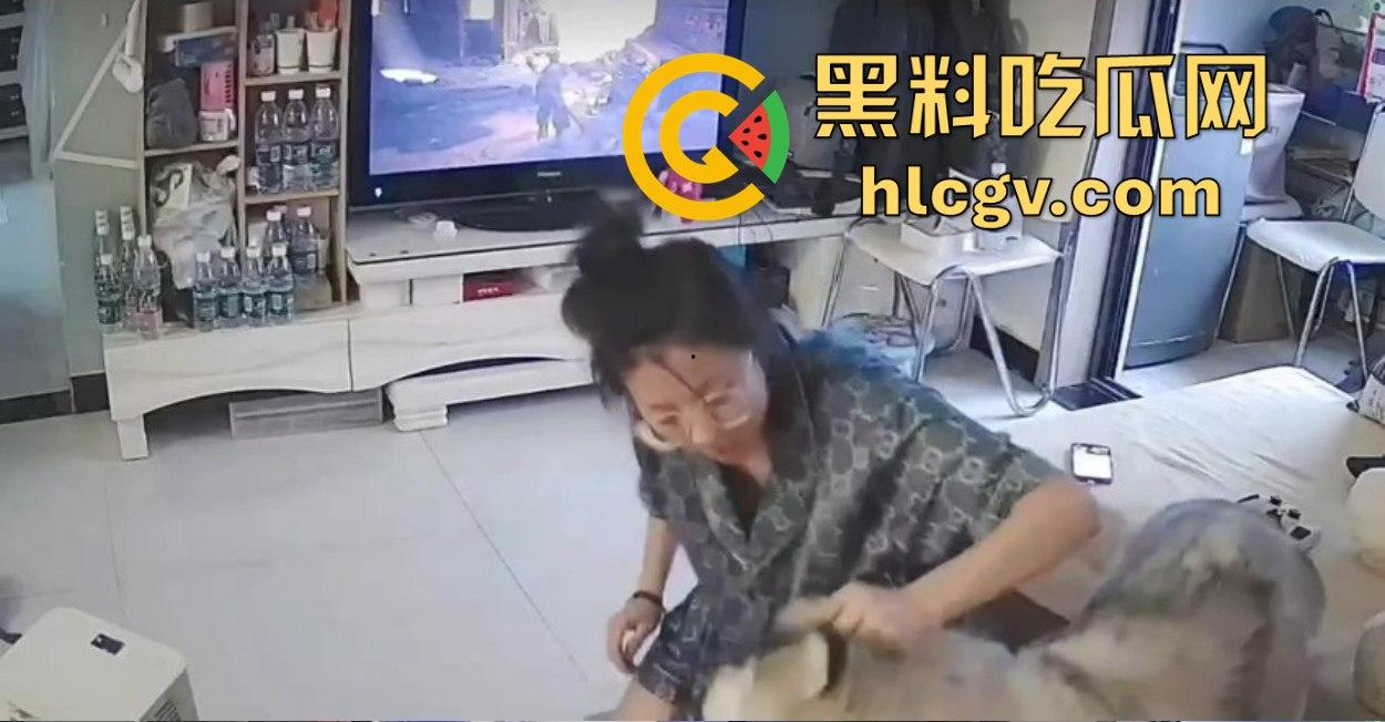 阿拉斯加趁女主人换手柄扑上去玩后入想日逼!妹子挣扎半天脱身,气得直发火!-4