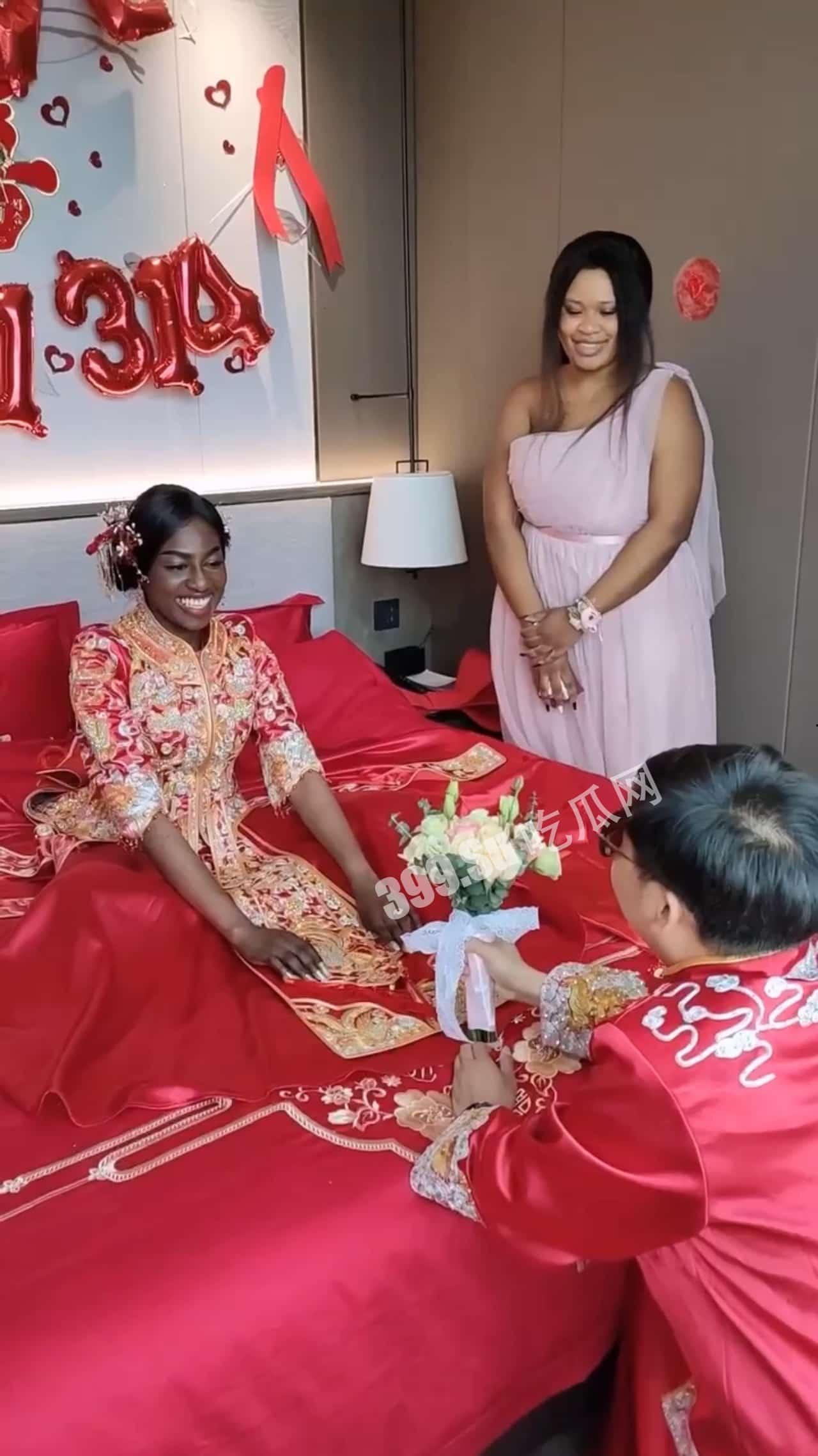 小个男迎娶黑妹 据说女方是科特迪瓦人🇨🇮女方家底十分有钱-2