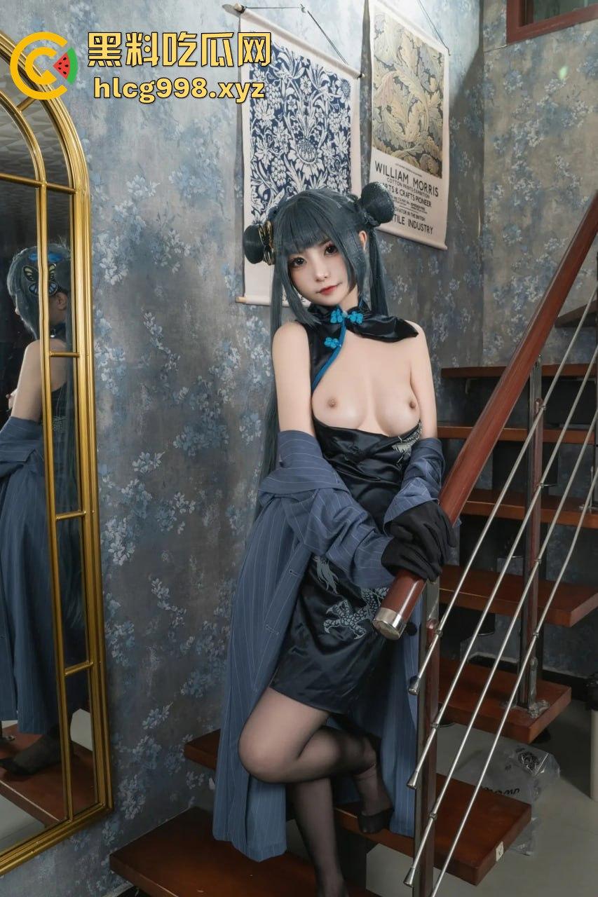 回忆缝纫机极品清纯萝莉【喵小吉】COS碧蓝档案妃咲！黑丝高跟掰穴，粉嫩小穴水润得想舔屏！-26