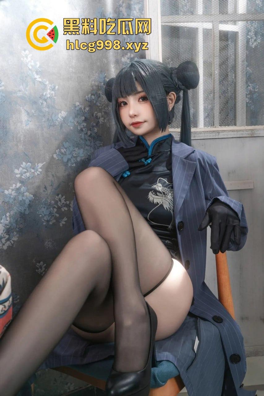 回忆缝纫机极品清纯萝莉【喵小吉】COS碧蓝档案妃咲！黑丝高跟掰穴，粉嫩小穴水润得想舔屏！-35